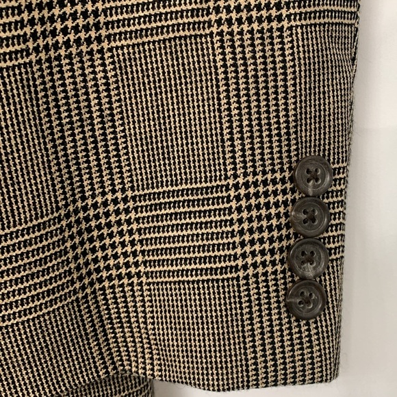 Men’s JoS.A.Bank Black/Tan Plaid Sports Coat Size S38 EUC - Picture 4 of 8
